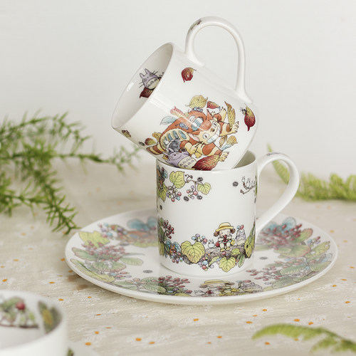 日本则武骨瓷宫崎骏龙猫马克杯