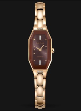BOWDOR宝舵手表石英表女士时尚防水超薄手链钢带休闲 99068L-RRER