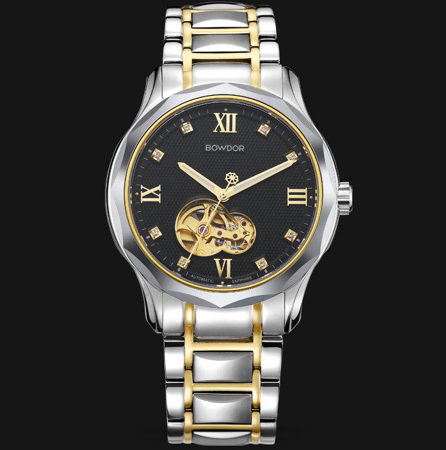 bowdor宝舵手表全自动机械表男士防水透视钨钢休闲 88045g-vgbg