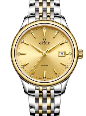 瑞士GENIE爵尼手表全自动机械表男表 GNQ-T1832M-AGD专柜的货真钻