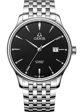 瑞士GENIE爵尼手表全自动机械表男表 GNQ-T1832M-ABD专柜的货真钻