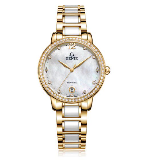 瑞士genie 爵尼手表 石英女表 gnq-t2020l-qdg 2020专柜正品 陶瓷