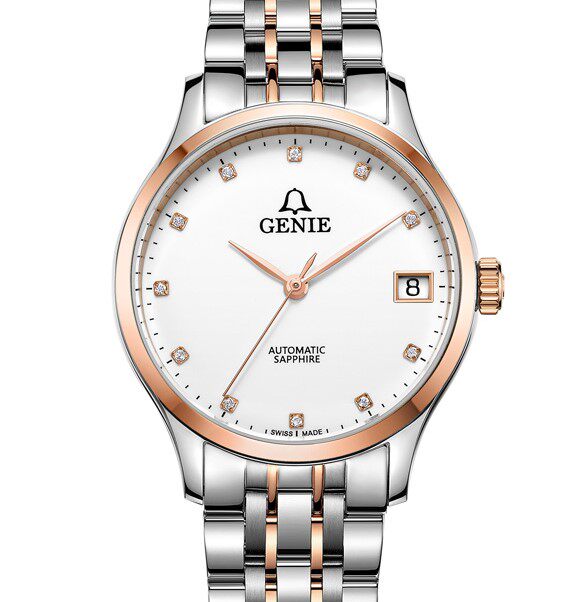 瑞士 爵尼手表 GENIE 自动机械表女表 GNQ-T1850L-ARW 1850 正品