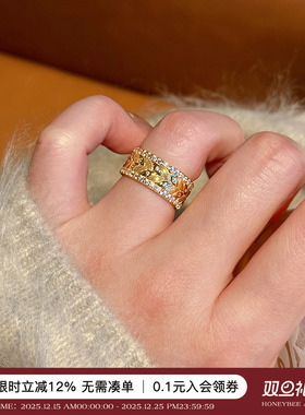 925纯银麦穗戒指女高级感轻奢