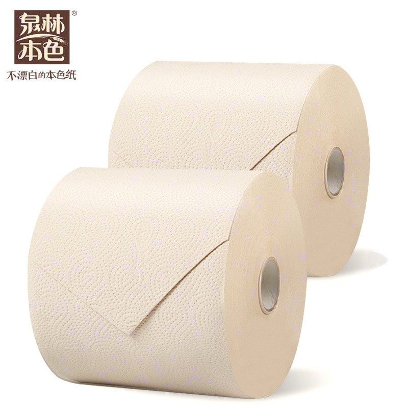 泉林本色JK1200 厨房卫生纸 强吸油吸水免清洗大卷纸1200克*2卷