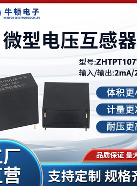 精密微型电压互感器电力计量ZHTPT107W-T精度0.1 2mA:2mA