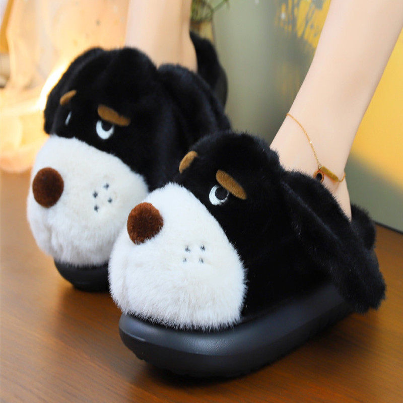 可爱小狗棉拖鞋女冬季外穿防滑包头厚底高跟室内居家毛绒保暖拖鞋,居家布艺,居家棉拖/棉鞋,淘宝优惠券,粉丝福利购,淘宝优惠卷