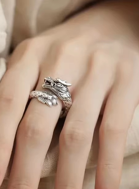 龙凤对戒情侣款国风活口可调节