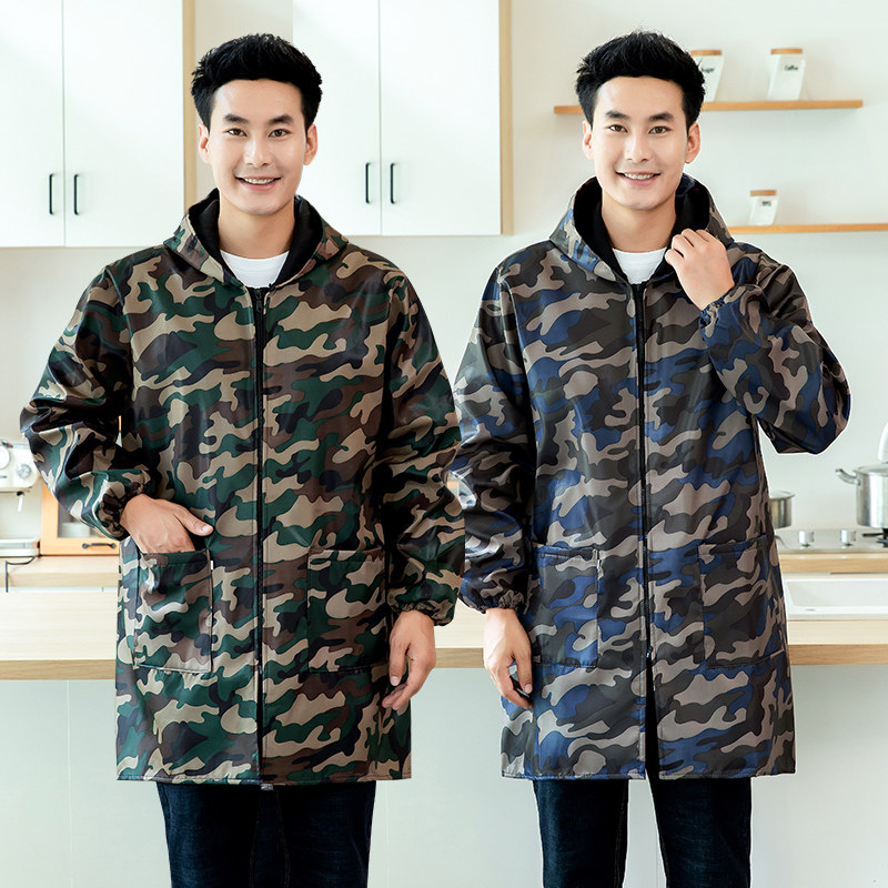 男款加绒加厚围裙罩衣大人防水防油家用厨房大褂外套工作服秋冬季,家庭/个人清洁工具,围裙,淘宝优惠券,粉丝福利购,淘宝优惠卷