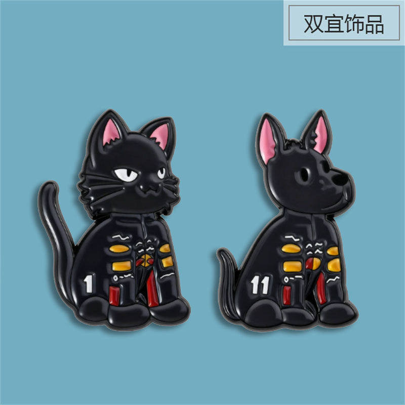 黑色猫咪狗狗胸针 个性卡通小动物宠物徽章包包挂件别针金属勋章,饰品/流行首饰/时尚饰品新,胸针,淘宝优惠券,粉丝福利购,淘宝优惠卷
