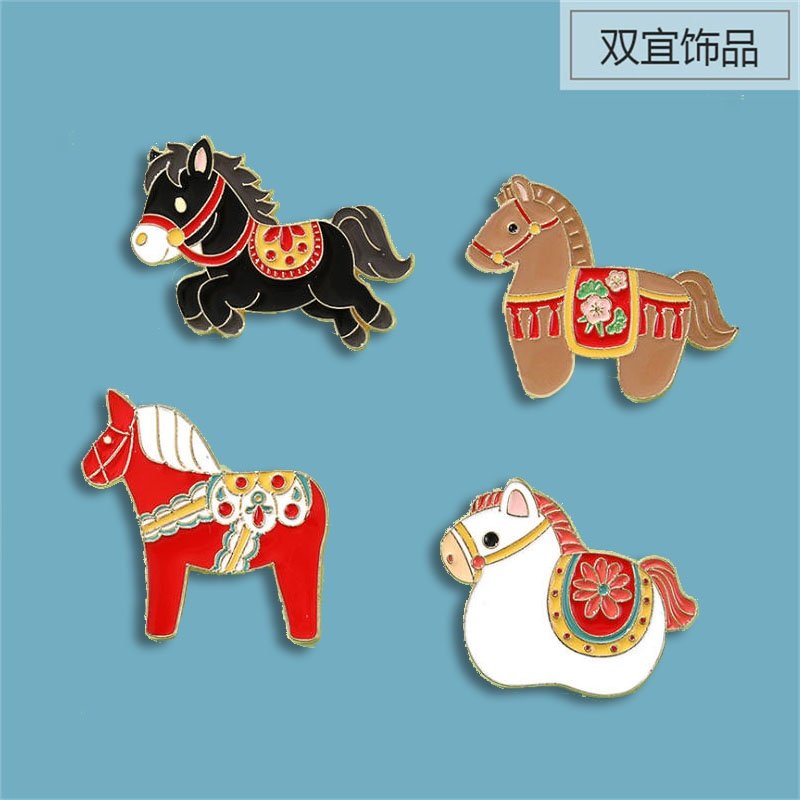 2026生肖马年胸针 本命年马徽章小动物精致礼物勋章衣饰包包挂件,饰品/流行首饰/时尚饰品新,胸针,淘宝优惠券,粉丝福利购,淘宝优惠卷
