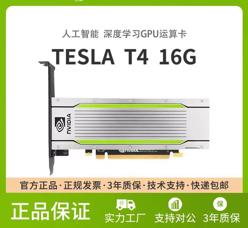 英伟达Tesla T4 16GB 图灵架构深度学习加速AI运算推理GPU显卡