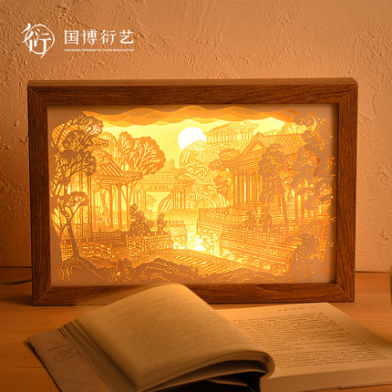 中国国家博物馆大观园纸雕灯卧室LED灯氛围感文创小夜灯生日礼物