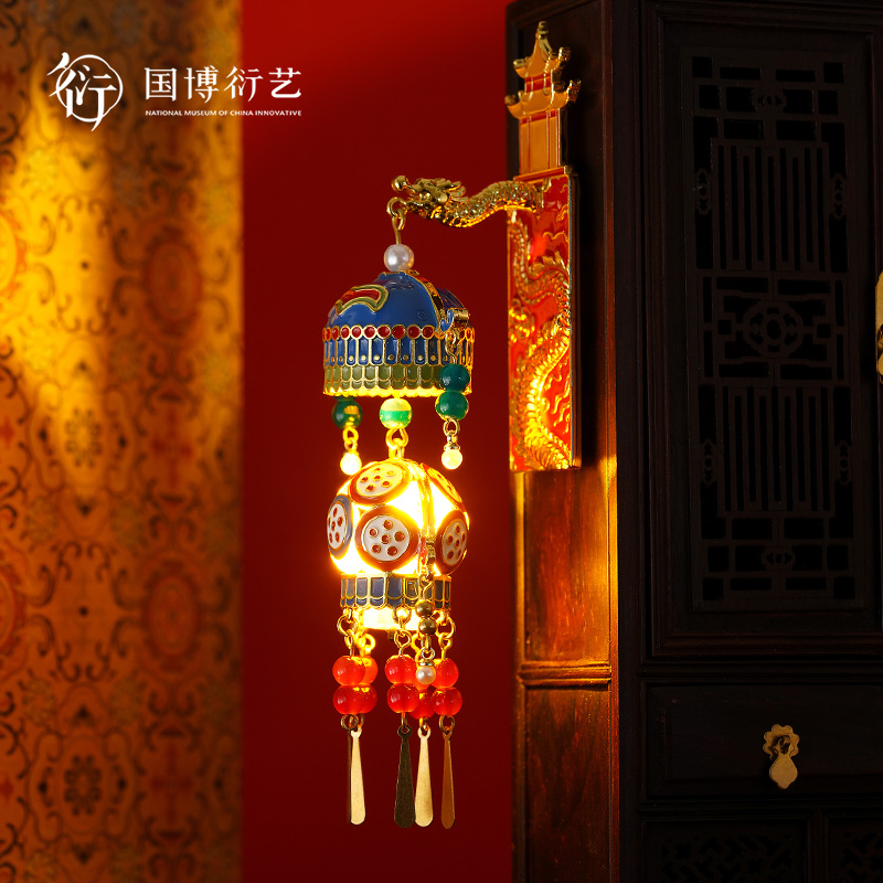中国国家博物馆宪宗元宵行乐图宫灯冰箱贴可发光新中式送朋友礼物