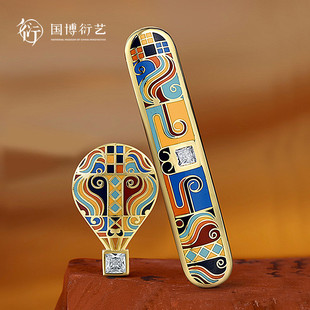 中国国家博物馆青云得路胸针横夹发饰创意首饰博物馆文创生日礼物