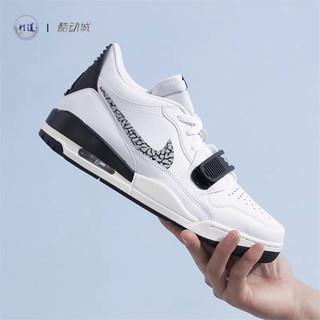 Jordan Legacy 312 男子中帮复古黑白爆裂纹篮球鞋 CD7069-110