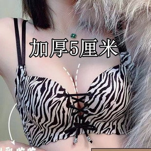加厚5CM小胸平胸专用内衣女无钢圈性感胸罩绑带超聚拢美背文胸罩