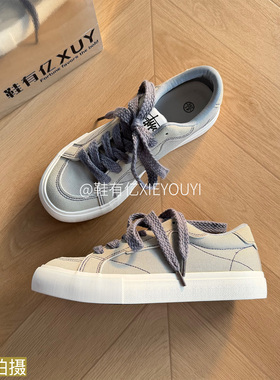 鞋有亿 2025秋冬新款爆款灰色帆布鞋男生开车运动鞋子休闲板鞋男