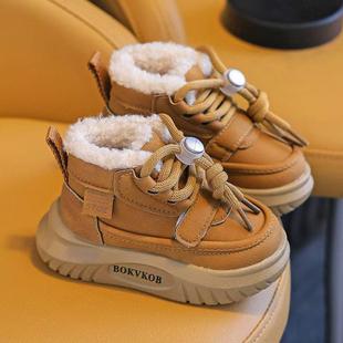 儿童运动鞋冬季男宝宝女1一6岁鞋子软底冬天男童女童加绒保暖棉鞋