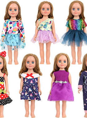 5套衣服裙子睡衣套装适合18寸美国女孩AG 46cm偶季OG娃娃