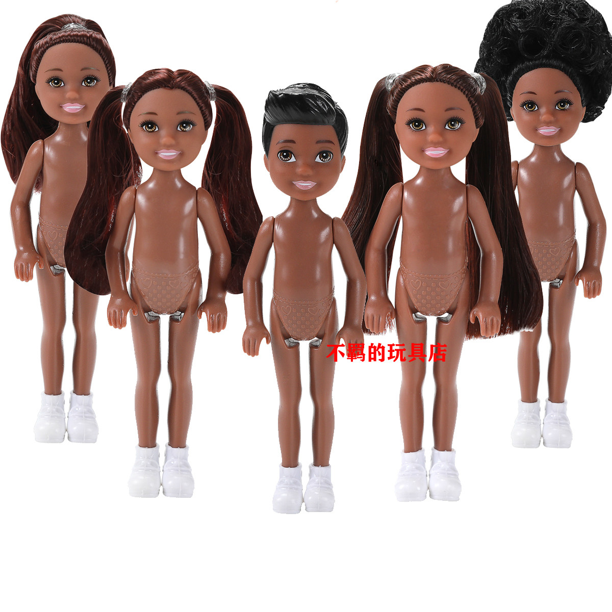 外贸13.5厘米5寸小凯丽身体鞋子洋娃娃素体男女公仔摆件 黑妹多款,玩具/童车/益智/积木/模型,娃娃/配件/着替,淘宝优惠券,粉丝福利购,淘宝优惠卷