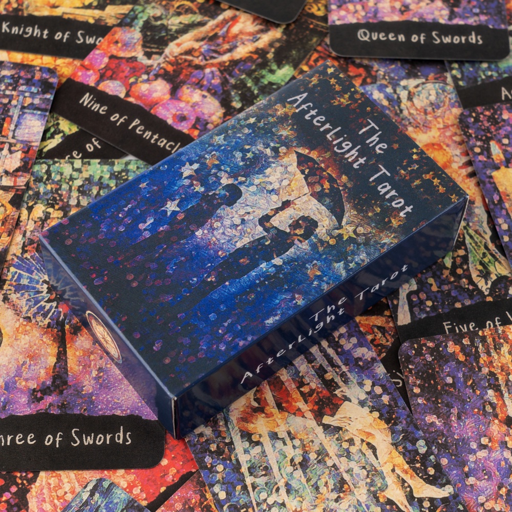 特殊亮片画风余光塔罗牌 传统韦特卡牌the afterlight tarot