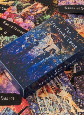特殊亮片画风余光塔罗牌 传统韦特卡牌the afterlight tarot