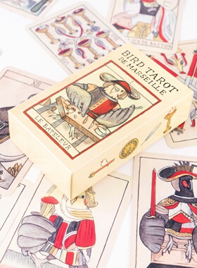 日本马赛鹦鹉小鸟塔罗牌 bird tarot de Marseille design cards