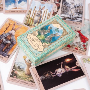 猫兔套牌之兔牌 rabbit tarot 可爱兔子韦特塔罗 水彩兔塔罗牌