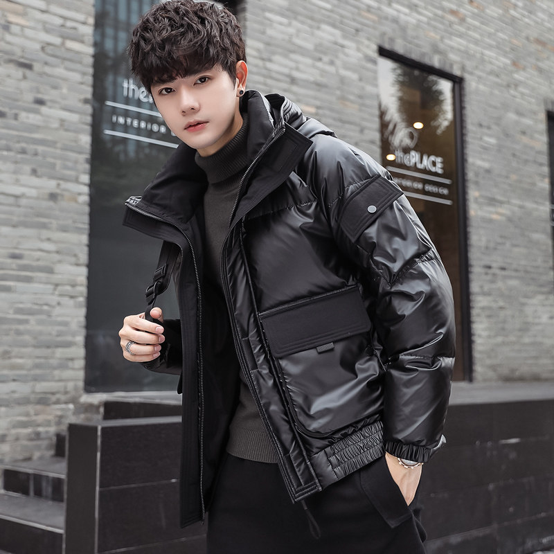 TWG潮牌羽绒服男短款2025年冬季韩版休闲加厚保暖连帽白鸭绒外套,男装,羽绒服,淘宝优惠券,粉丝福利购,淘宝优惠卷