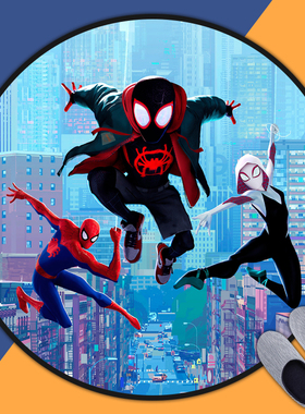 蜘蛛侠SpiderMan漫威英雄周边地毯房间卧室床边毯电脑椅圆形地垫