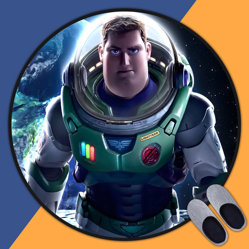 巴斯光年Buzz周边地毯玩具总动员房间卧室床边毯电脑椅圆形地垫,居家布艺,转椅地垫,淘宝优惠券,粉丝福利购,淘宝优惠卷