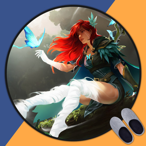 dota2游戏周边电竞椅垫圆形地垫