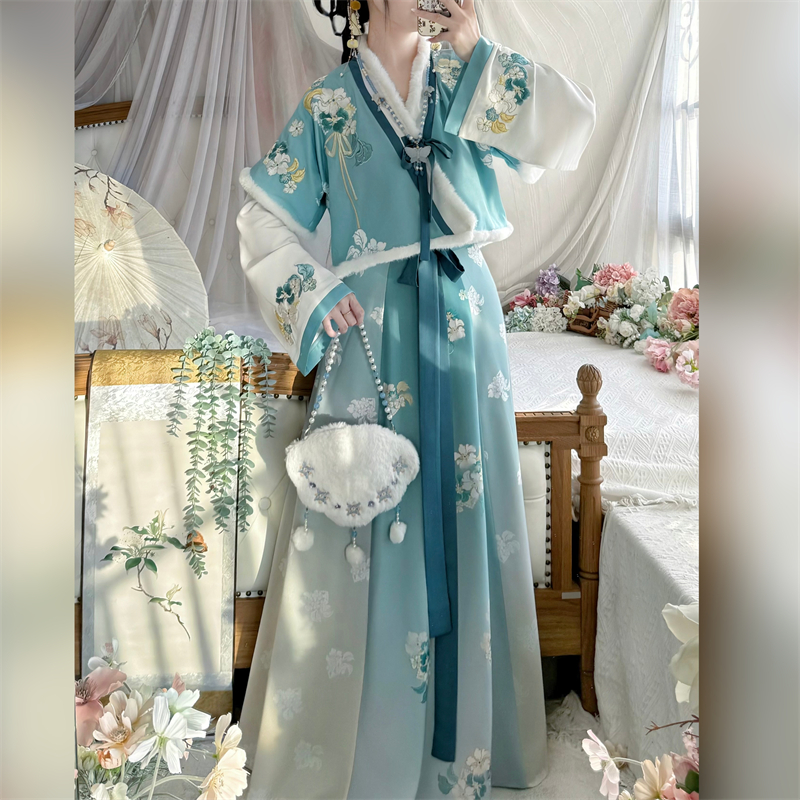墨晨烟雨止水花灵冬款加厚