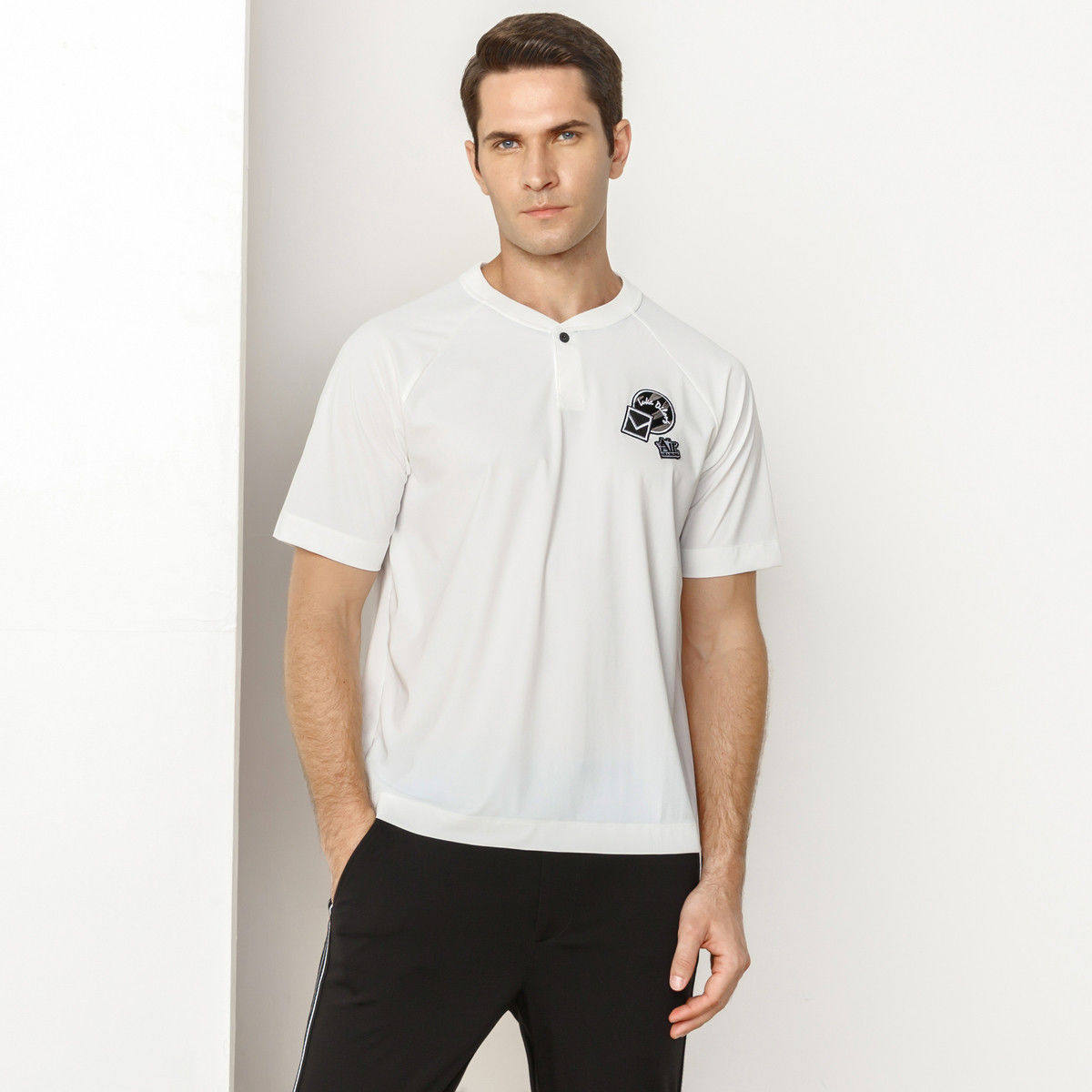 luka dilong路卡迪龙夏季男装正品经典款透气舒适高弹短袖运动t恤