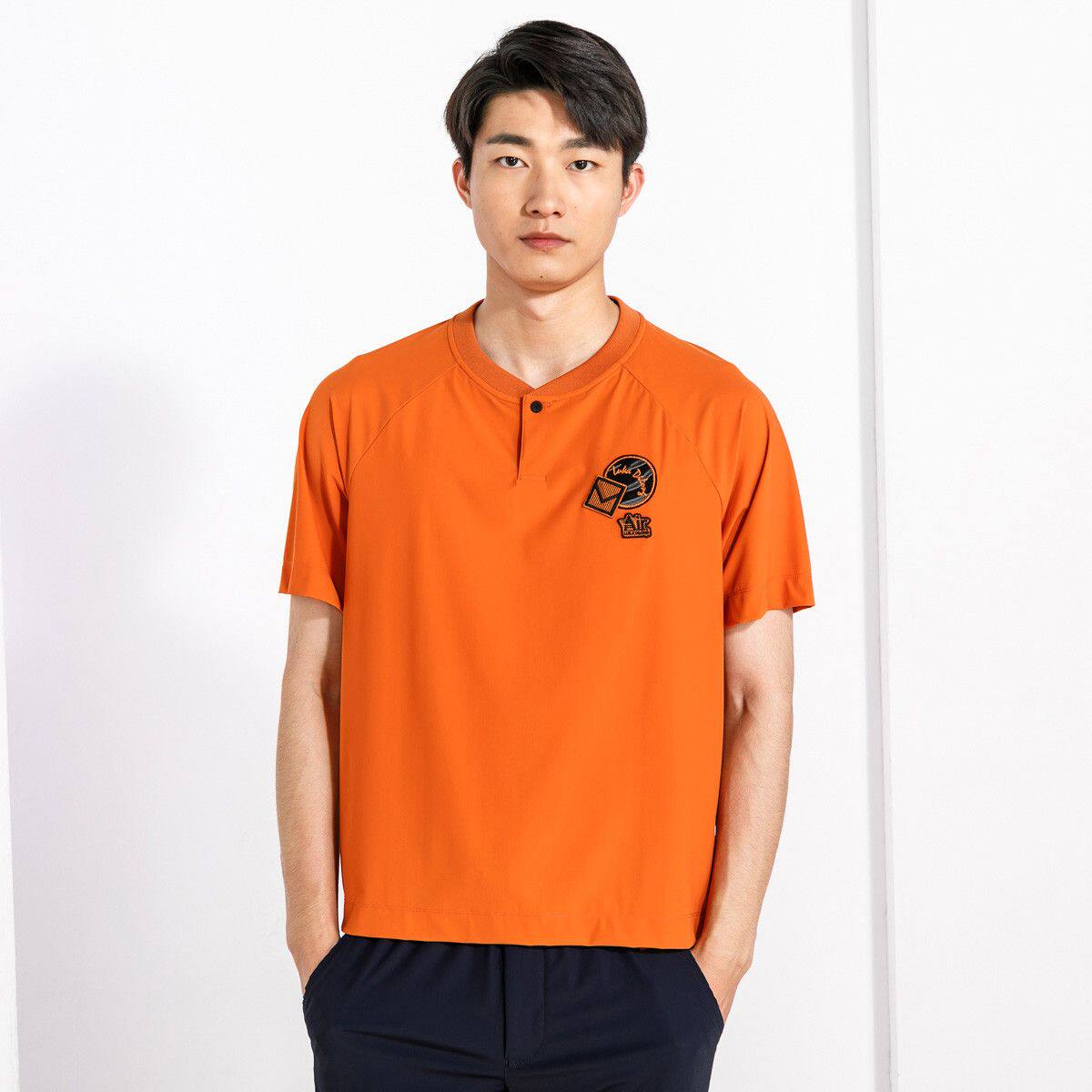 luka dilong路卡迪龙夏季薄款经典棒球领休闲运动短t套头t恤