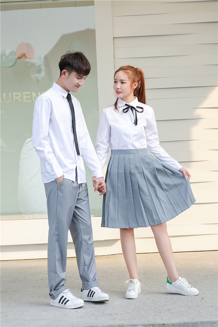 券后44.00元春夏中裙短裙学生班服JK 制服套装短袖长袖衬衫毕业照合影合唱