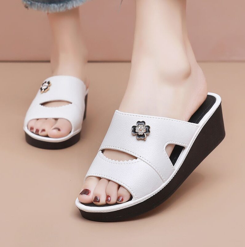 拖鞋女厚底外穿坡跟夏季