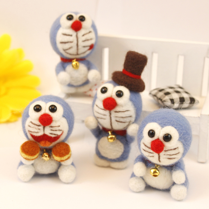 羊毛毡戳戳乐手工制作DIY卡通材料包 新年送礼物礼品哆啦A梦|ruв категории домашний ткань, швейная diy материалов, инструментов и готовой продукции, швейная diy материалов костюм - от Buy2taobao.com для оказания профессиональной услуги покупки агента Taobao