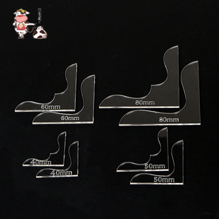 日式角花模板 图纸 全尺寸亚克力模板纸型全套角花植鞣革钱包