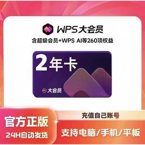 WPS AI大会员12个月 WPS大会员年卡WPS超级会员超级pro会员年卡