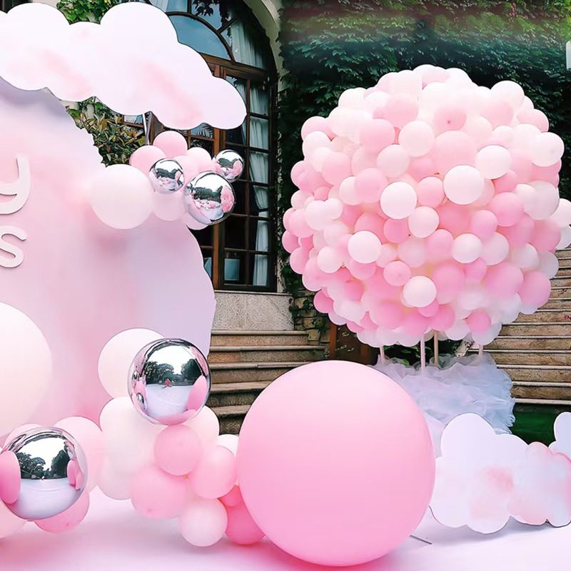 加厚防爆马卡龙气球批发装饰儿童生日周岁派对场景布置圆彩色汽球
