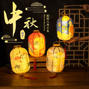 新年灯笼2026春节新款冬瓜手提发光国潮氛围晚会装饰元宵古风宫灯