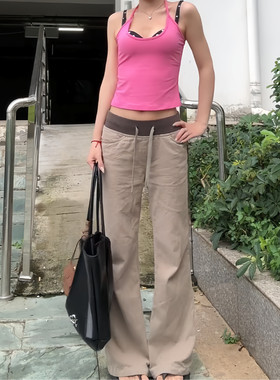 大码美式Y2K辣妹微喇喇叭裤