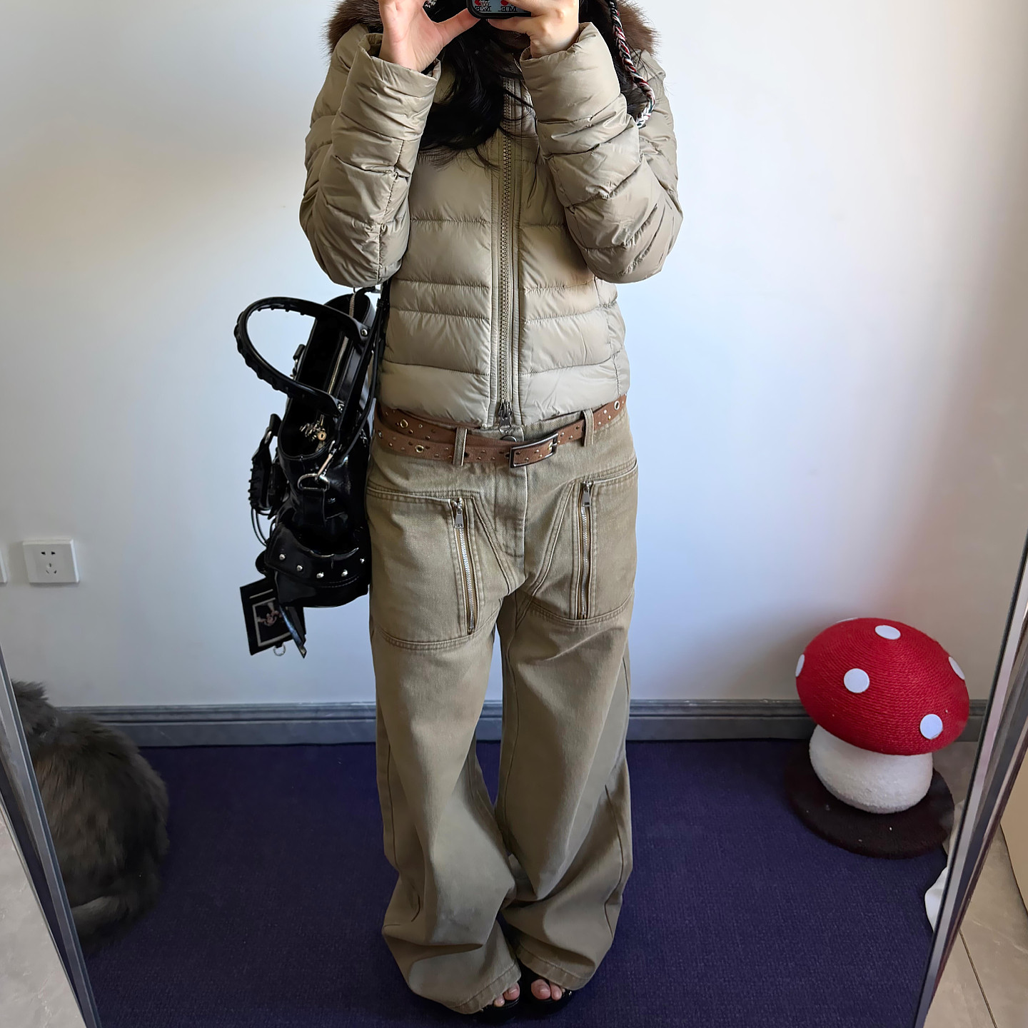 美式vibe大码小众双口袋工装牛仔裤男女高街设计感宽松直筒长裤潮