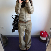 vibe大码 小众双口袋工装 牛仔裤 美式 男女高街设计感宽松直筒长裤 潮