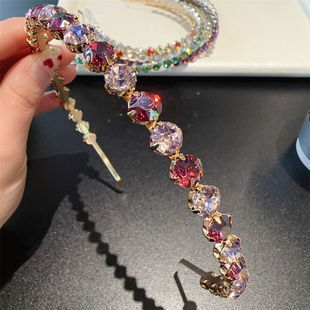 小红书博主同款发箍韩国东大门新品水钻细边发卡轻奢宴会百搭配饰