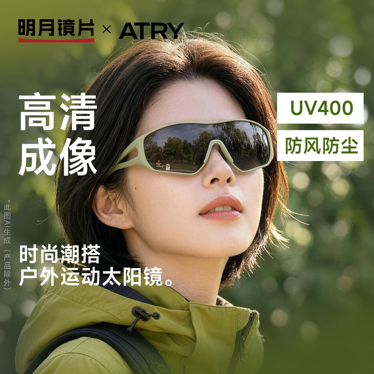 明月ATRY超轻户外运动眼镜女骑行登山徒步防紫外线眼镜MIDSUMMER图片