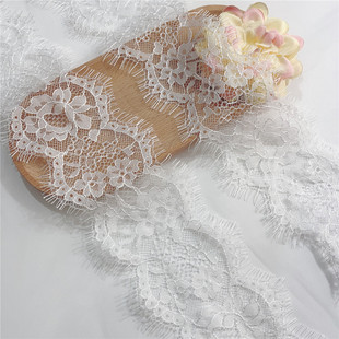 饰配件 饰衣服裙摆下摆加宽装 法式 蕾丝花边辅料白色镂空手工刺绣装