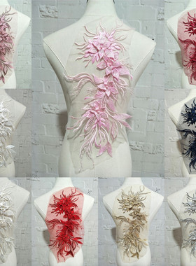 刺绣贴立体花雷丝花边料蕾丝花衣服装饰配件服装辅料饰品贴布图案